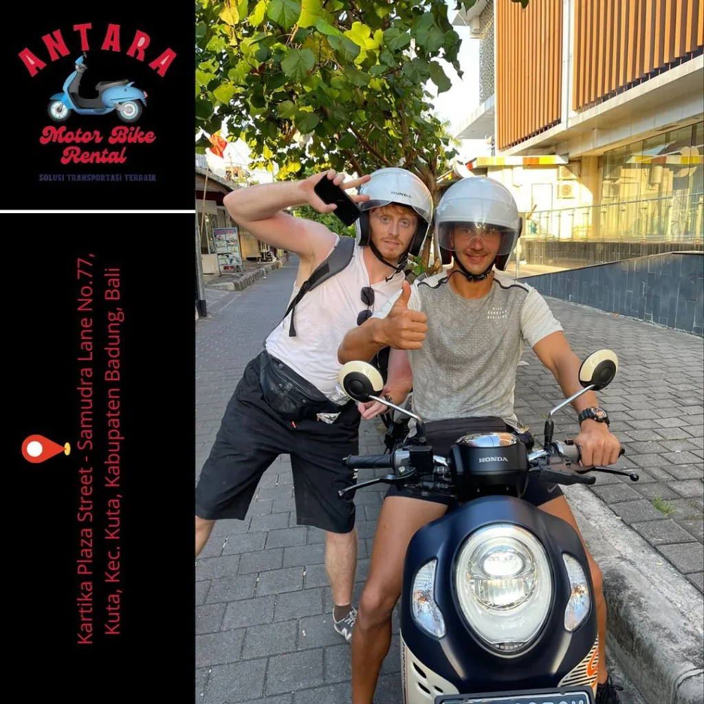 testimoni sewa motor di antara rental, Kuta, menawarkan berbagai pengalaman sewa motor di Kuta.